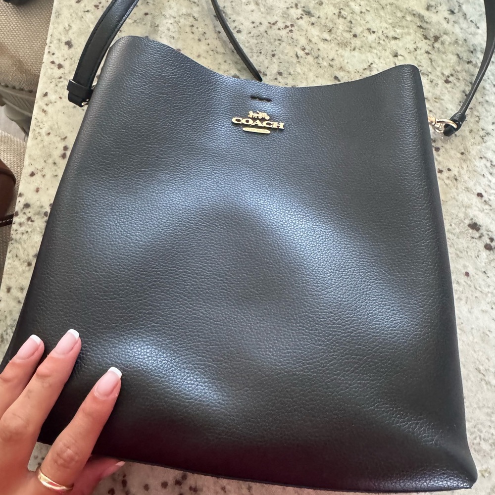 Coach Black Leather Shoulder Bag